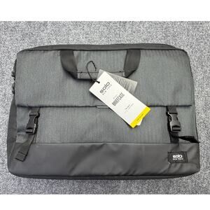 Solo New York Notch Briefcase 15.6" Laptop Bag Gray Black GRV330-4 NEW